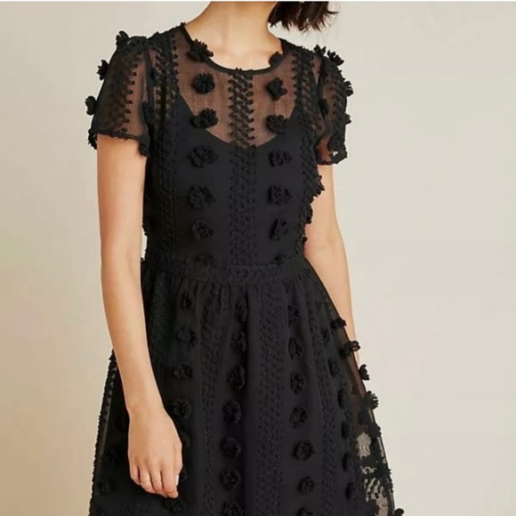 Beautiful anthropology/Sunday in Brooklyn textured party dress - Picture 1 of 10
